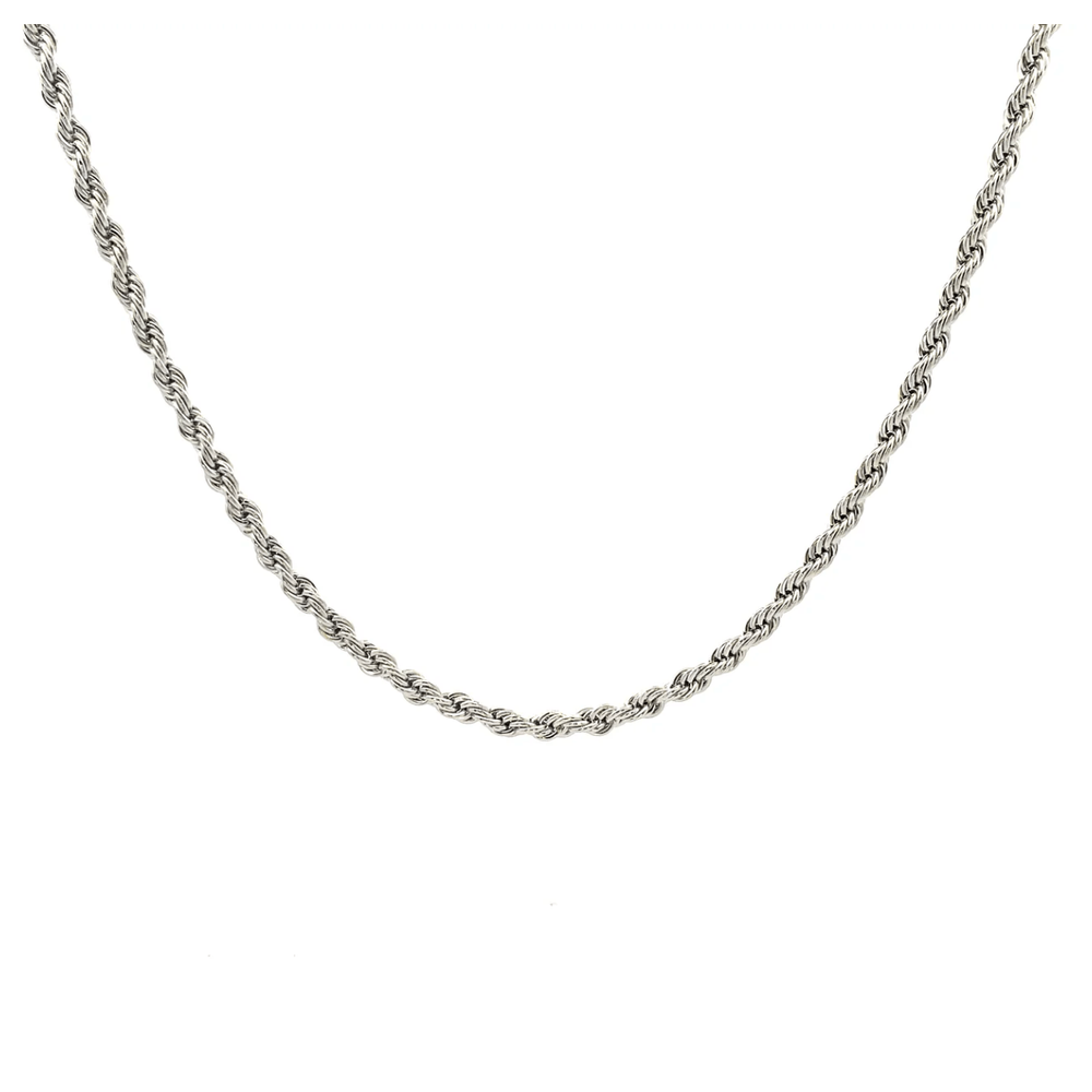 The One Jewelry 14K Rope Chain Necklace - Silver - Beauty Exchange Beauty Supply