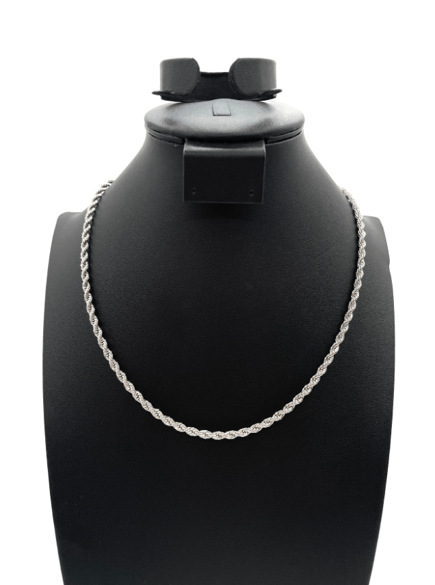 The One Jewelry 14K Rope Chain Necklace - Silver - Beauty Exchange Beauty Supply