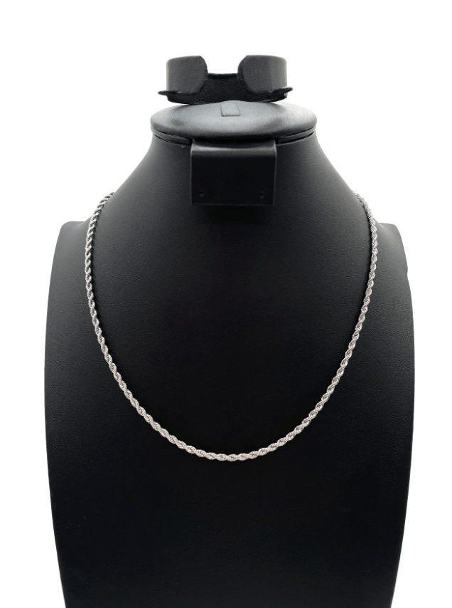 The One Jewelry 14K Rope Chain Necklace - Silver - Beauty Exchange Beauty Supply