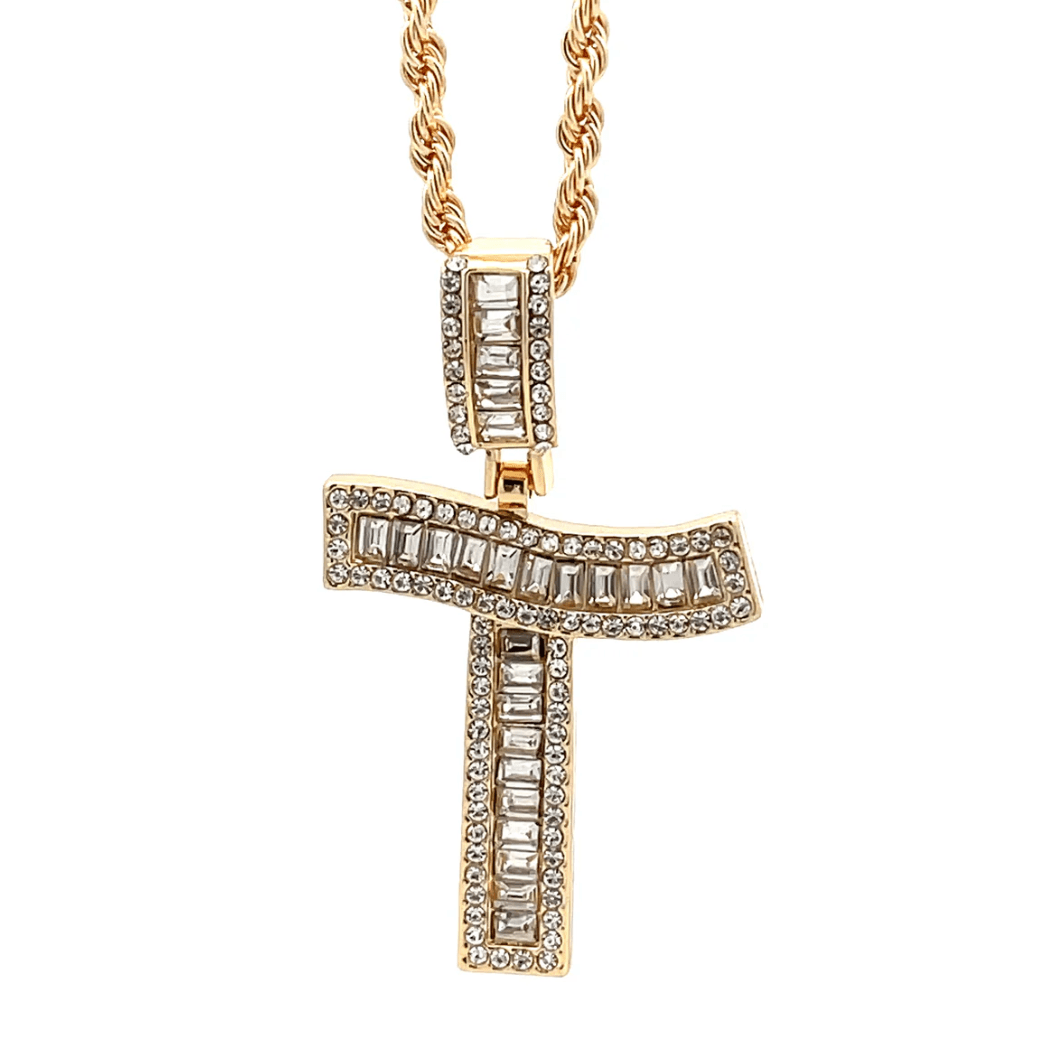 The One Jewelry Baguette Initial Necklace - Letter Pendant - Beauty Exchange Beauty Supply