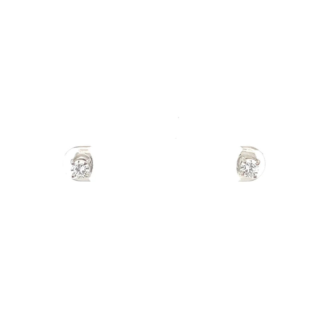 The One Jewelry Basket Setting CZ Stud Round Earrings - Beauty Exchange Beauty Supply