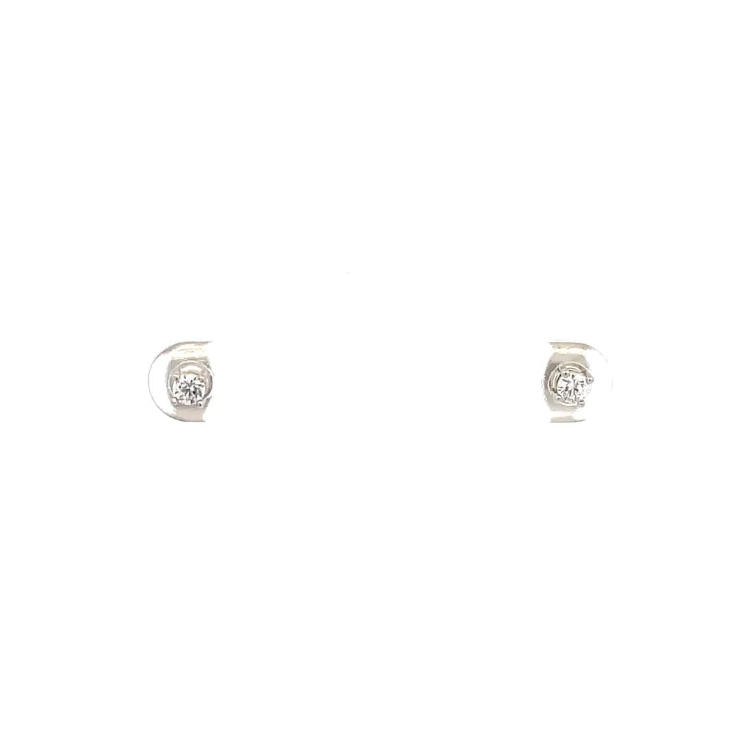 The One Jewelry Basket Setting CZ Stud Round Earrings - Beauty Exchange Beauty Supply