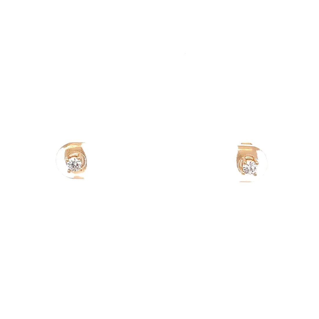 The One Jewelry Basket Setting CZ Stud Round Earrings - Beauty Exchange Beauty Supply