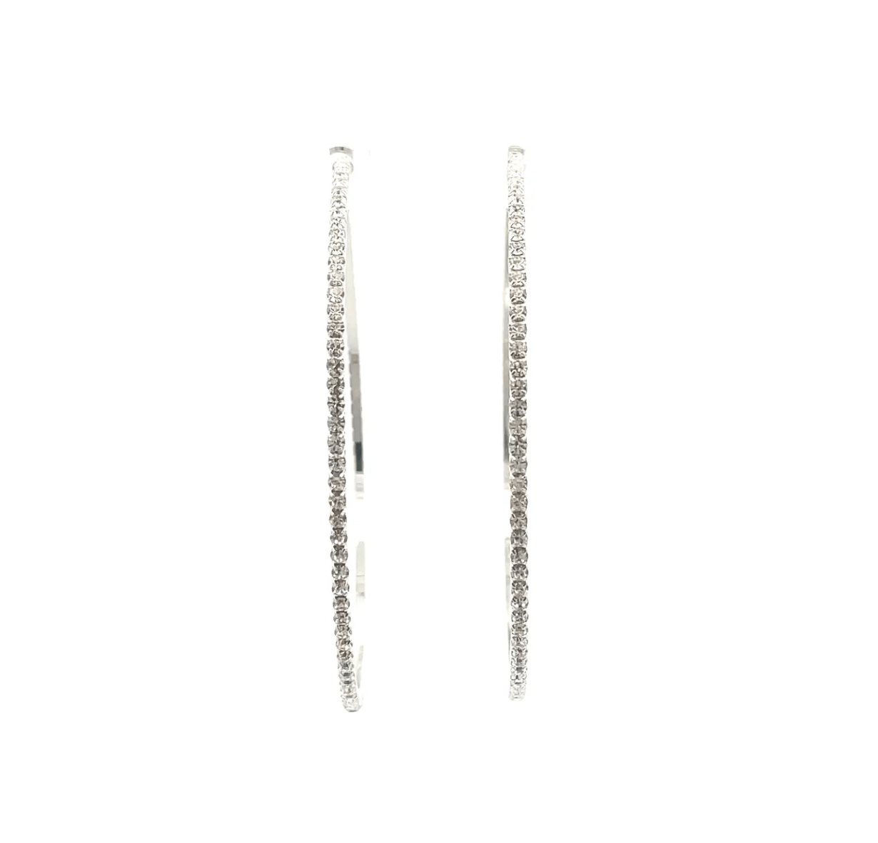 The One Jewelry Bling Bling Rhinestone Hoop Earrings - 20mm - Beauty Exchange Beauty Supply