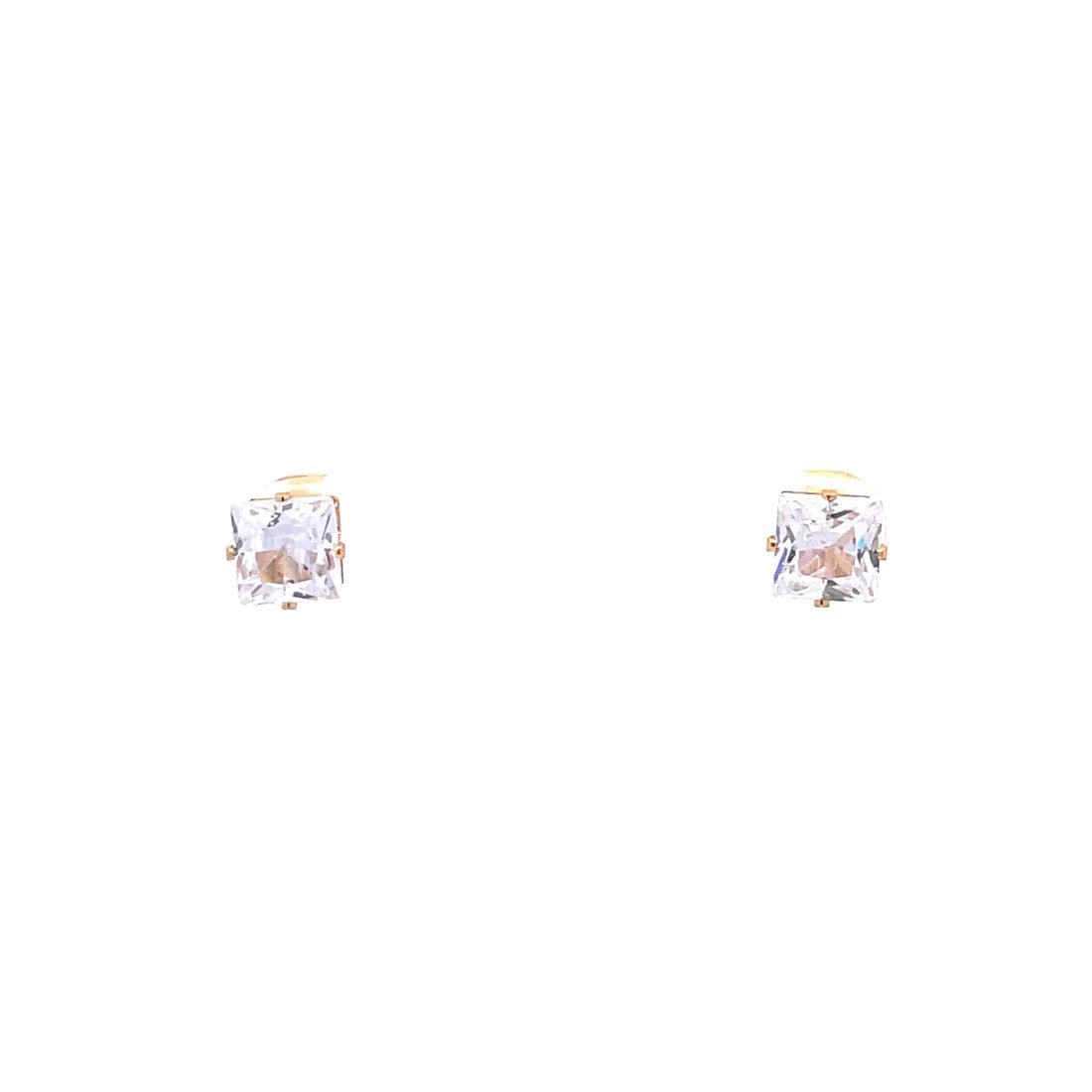 The One Jewelry Cubic Zirconia Square Earrings - Beauty Exchange Beauty Supply