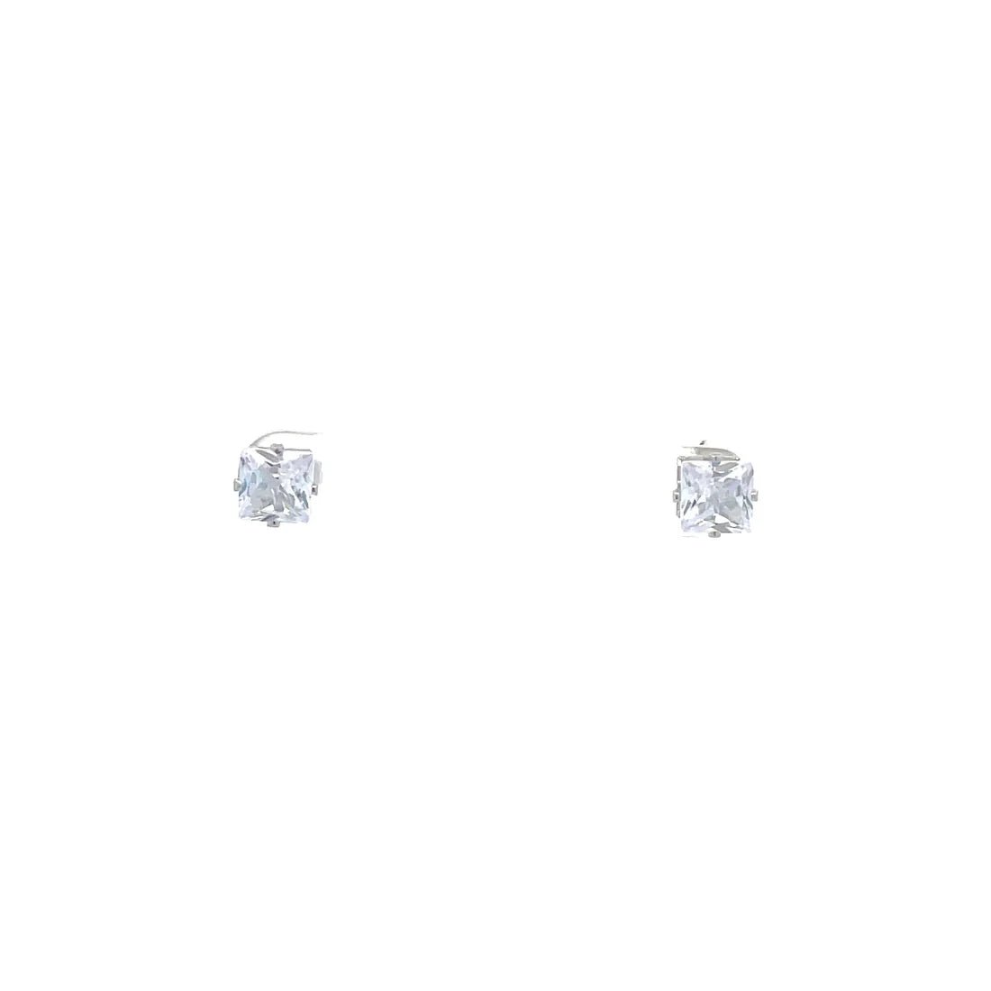 The One Jewelry Cubic Zirconia Square Earrings - Beauty Exchange Beauty Supply