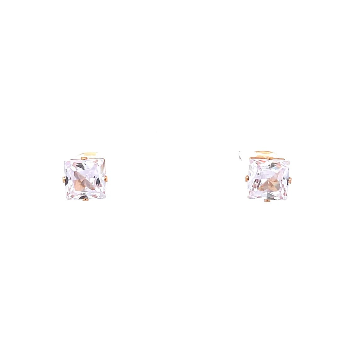The One Jewelry Cubic Zirconia Square Earrings - Beauty Exchange Beauty Supply