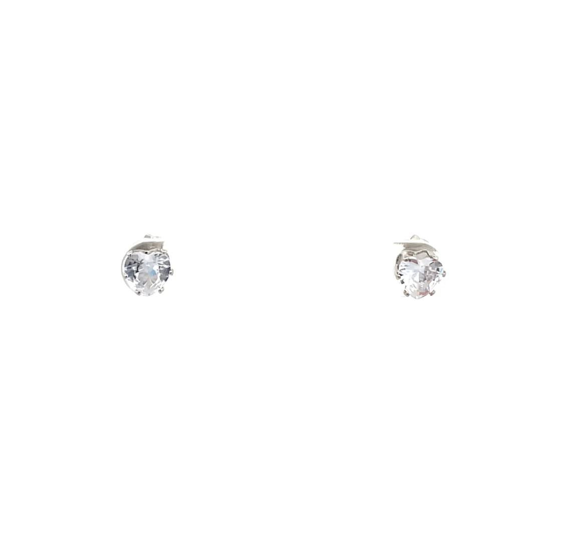 The One Jewelry Floor Cubic Zirconia Earrings - Heart - Beauty Exchange Beauty Supply