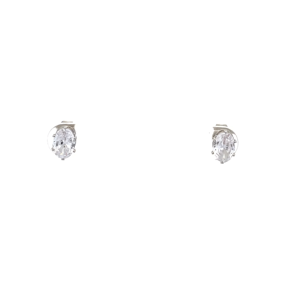 The One Jewelry Floor Cubic Zirconia Earrings - Oval - Beauty Exchange Beauty Supply