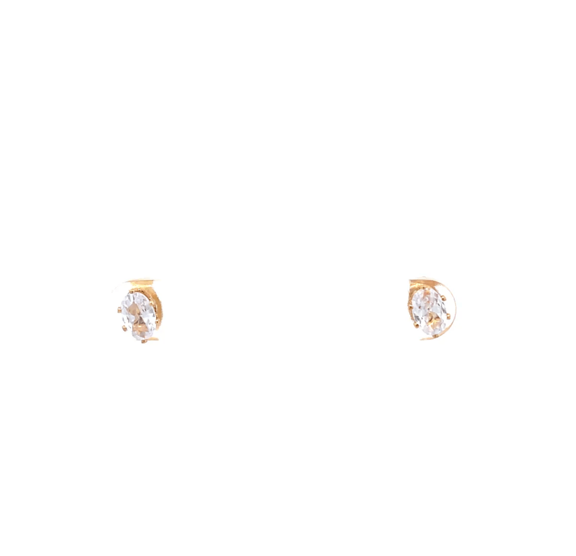 The One Jewelry Floor Cubic Zirconia Earrings - Oval - Beauty Exchange Beauty Supply