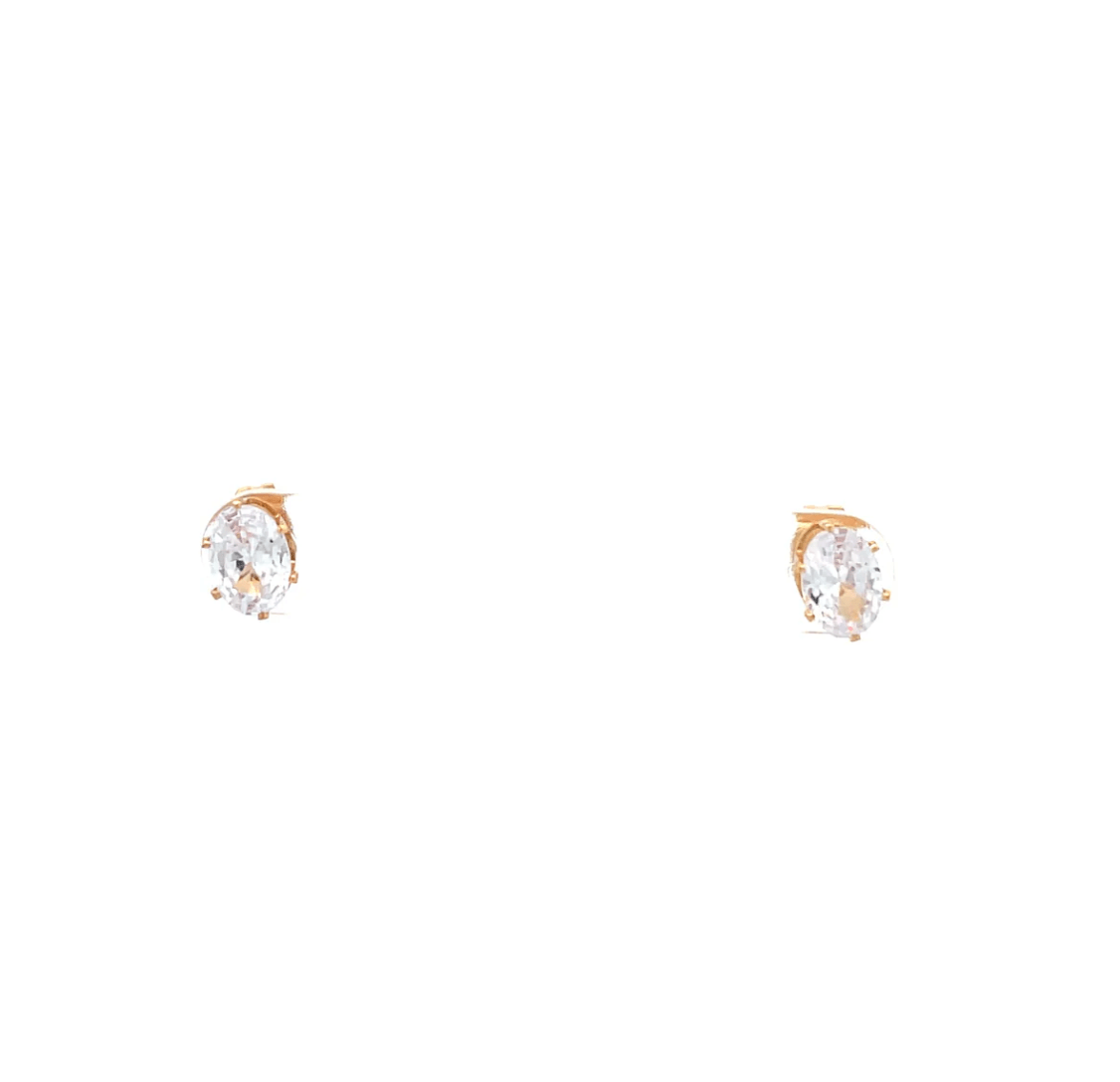 The One Jewelry Floor Cubic Zirconia Earrings - Oval - Beauty Exchange Beauty Supply