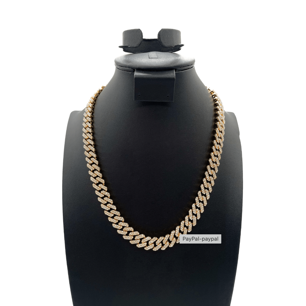 The One Jewelry Iced Out Diamond Gold Necklace - 12 Styles - Beauty Exchange Beauty Supply