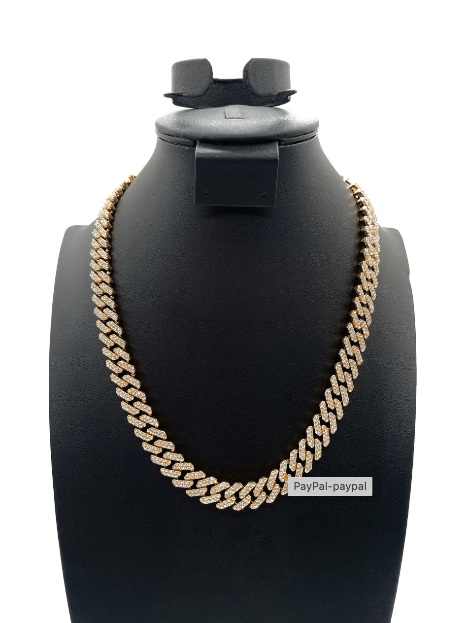 The One Jewelry Iced Out Diamond Gold Necklace - 12 Styles - Beauty Exchange Beauty Supply