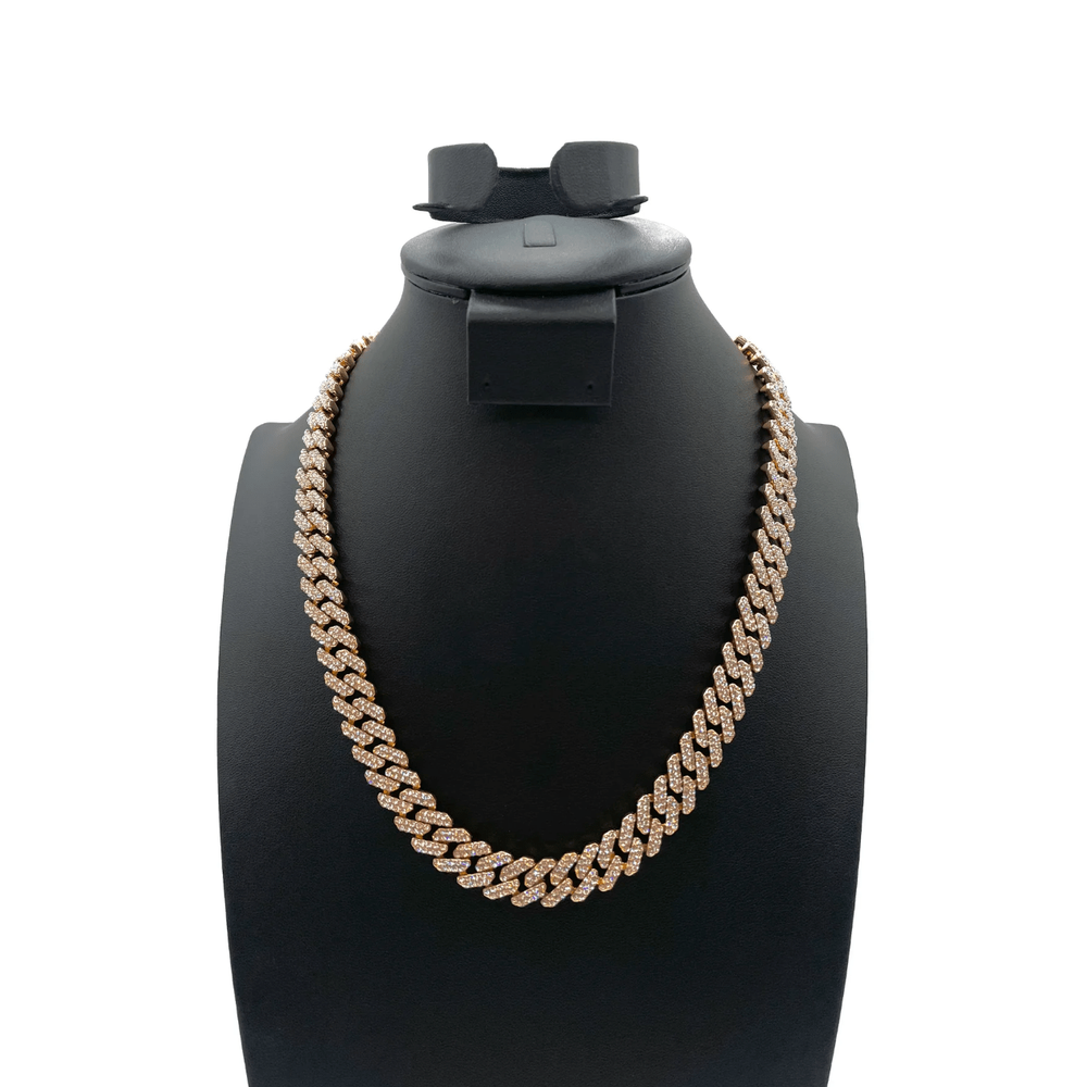 The One Jewelry Iced Out Diamond Gold Necklace - 12 Styles - Beauty Exchange Beauty Supply