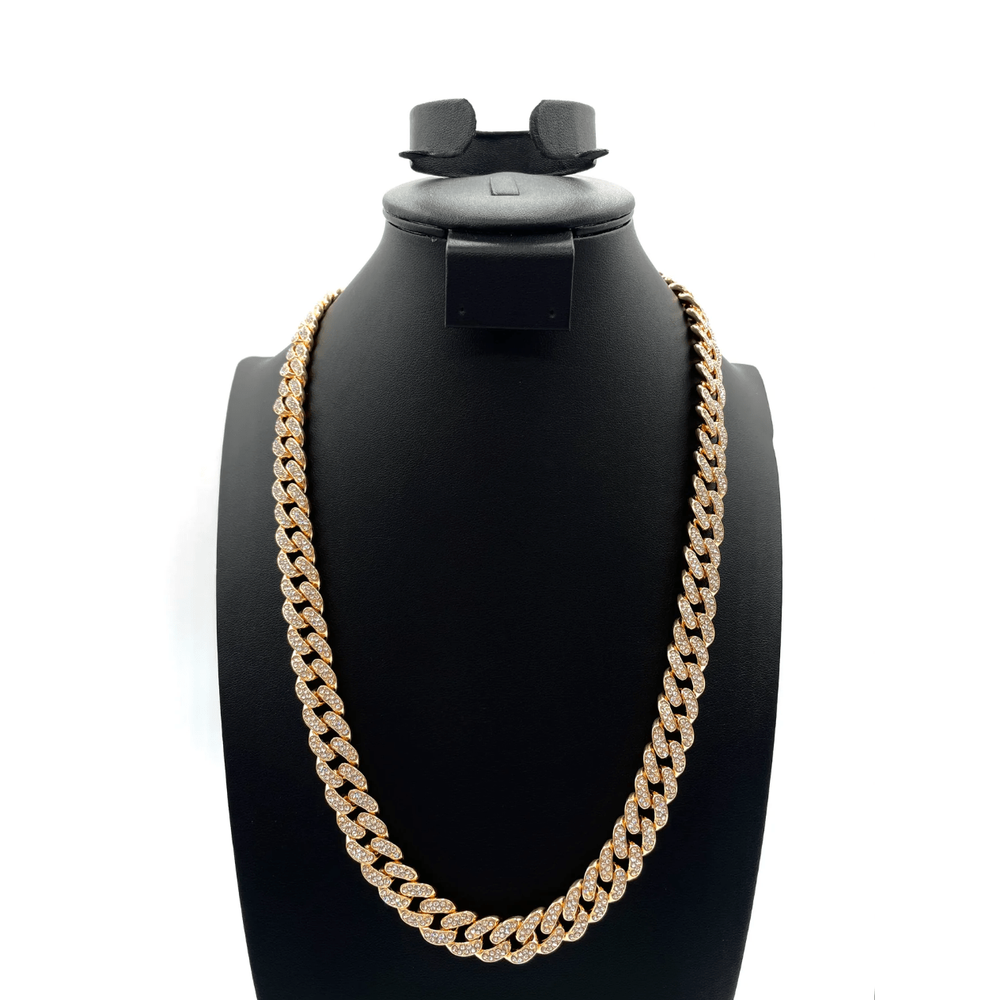 The One Jewelry Iced Out Diamond Gold Necklace - 12 Styles - Beauty Exchange Beauty Supply