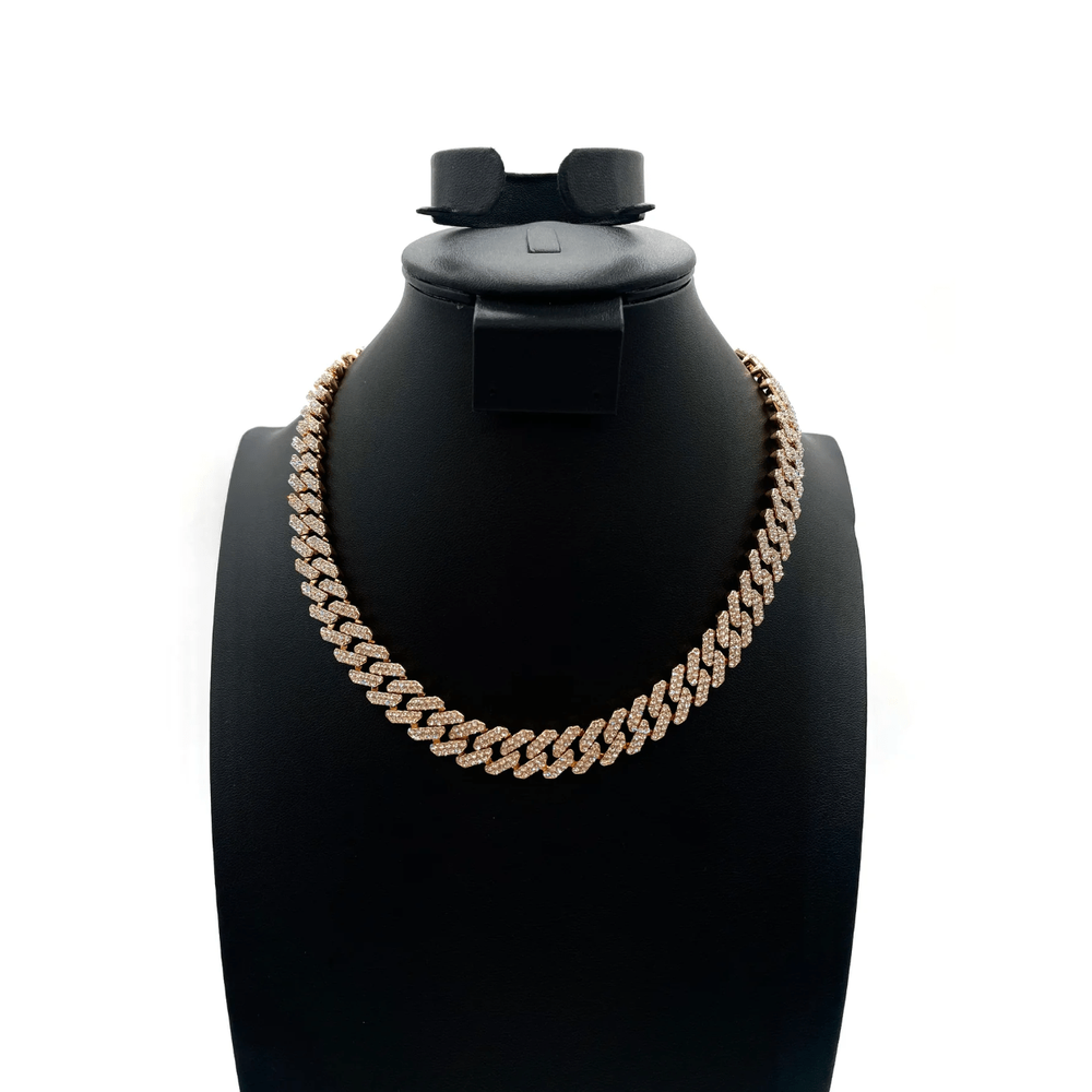 The One Jewelry Iced Out Diamond Gold Necklace - 12 Styles - Beauty Exchange Beauty Supply