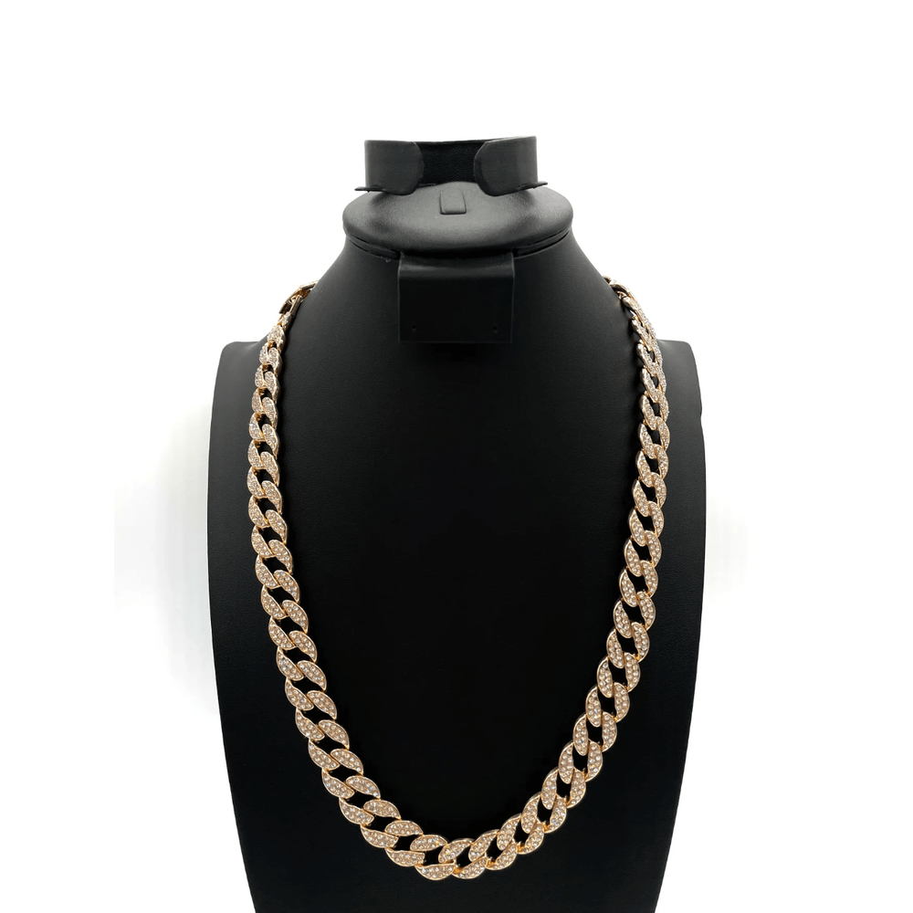 The One Jewelry Iced Out Diamond Gold Necklace - 12 Styles - Beauty Exchange Beauty Supply