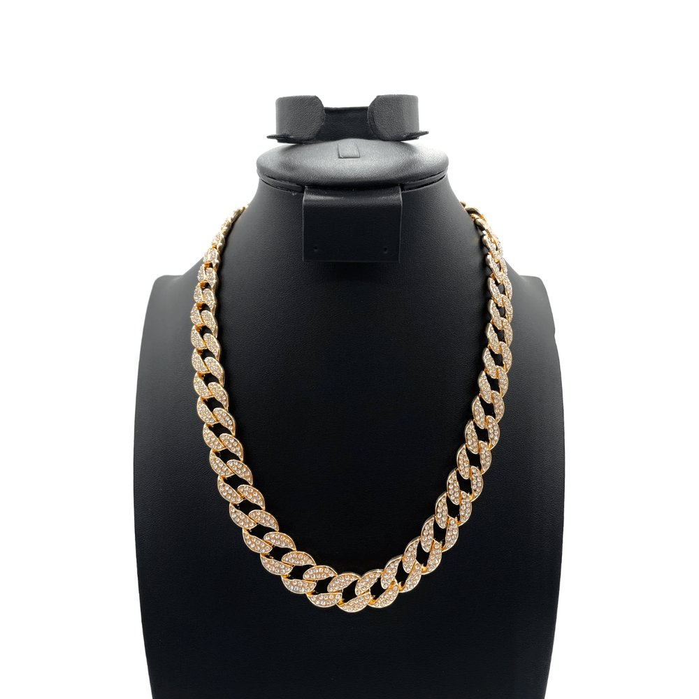 The One Jewelry Iced Out Diamond Gold Necklace - 12 Styles - Beauty Exchange Beauty Supply