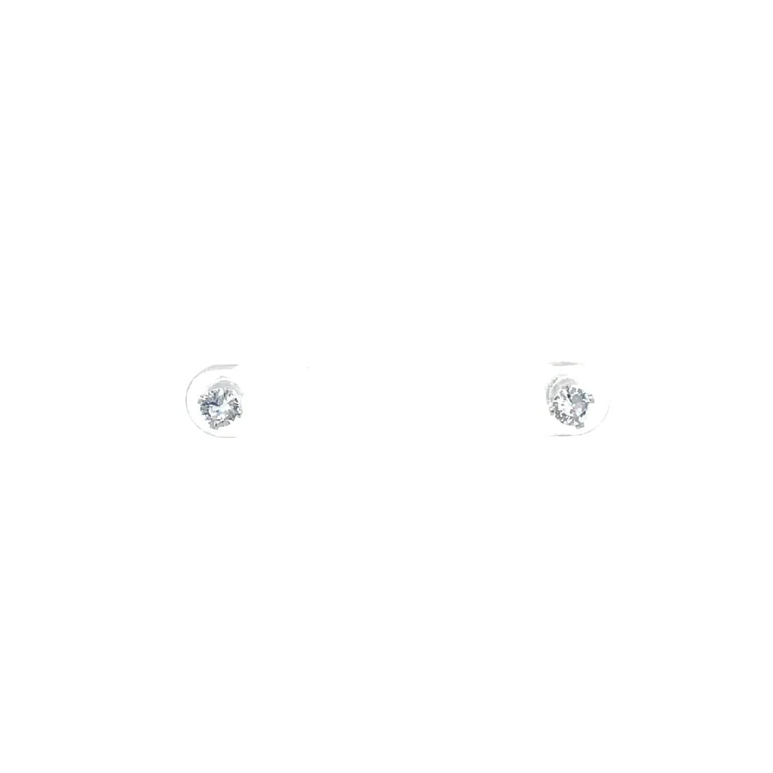The One Jewelry Screw Back CZ Round Earrings - Beauty Exchange Beauty Supply