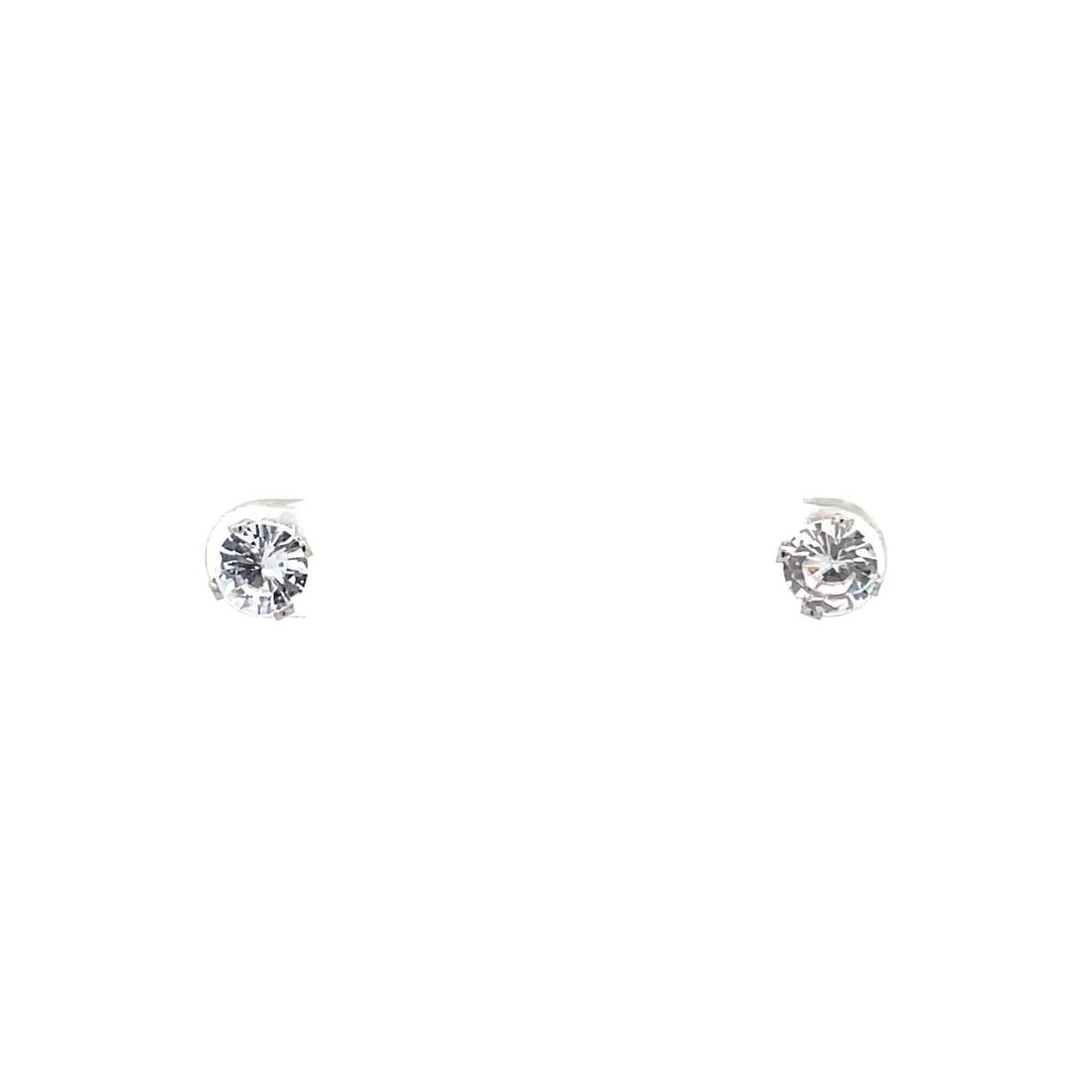 The One Jewelry Screw Back CZ Round Earrings - Beauty Exchange Beauty Supply