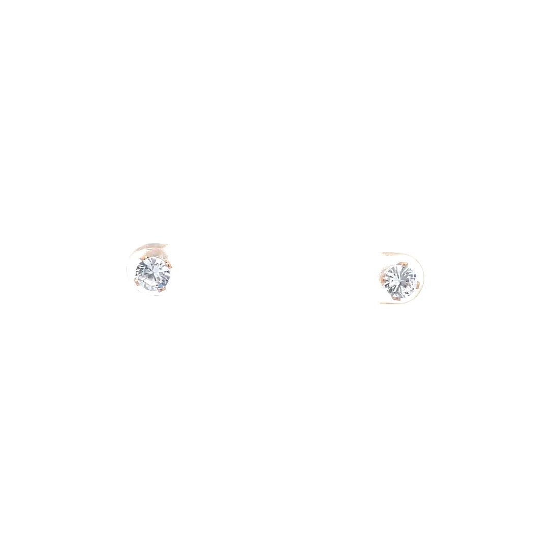 The One Jewelry Screw Back CZ Round Earrings - Beauty Exchange Beauty Supply