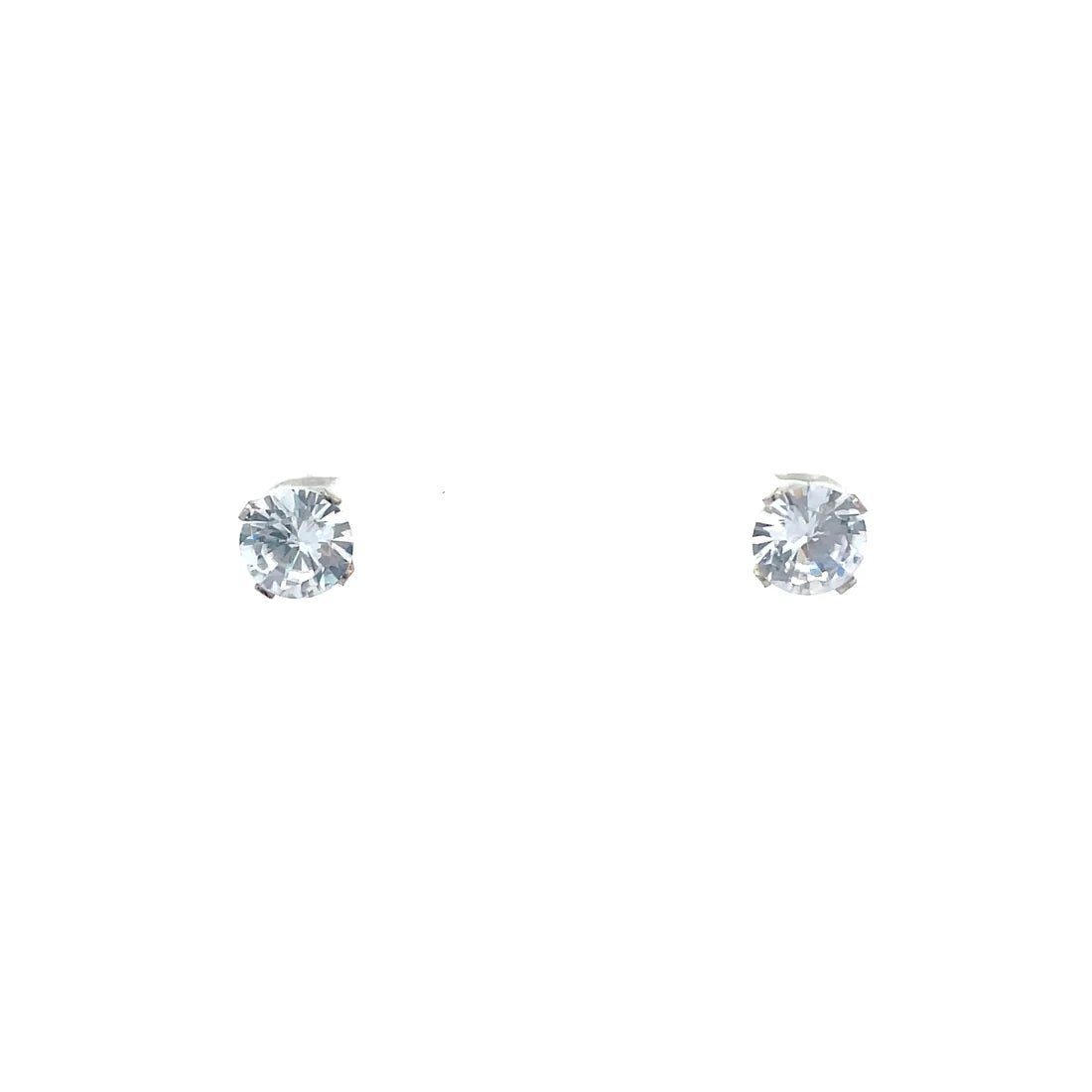 The One Jewelry Screw Back CZ Round Earrings - Beauty Exchange Beauty Supply