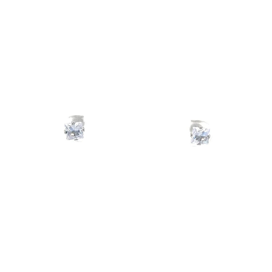 The One Jewelry Screw Back CZ Square Earrings - Beauty Exchange Beauty Supply