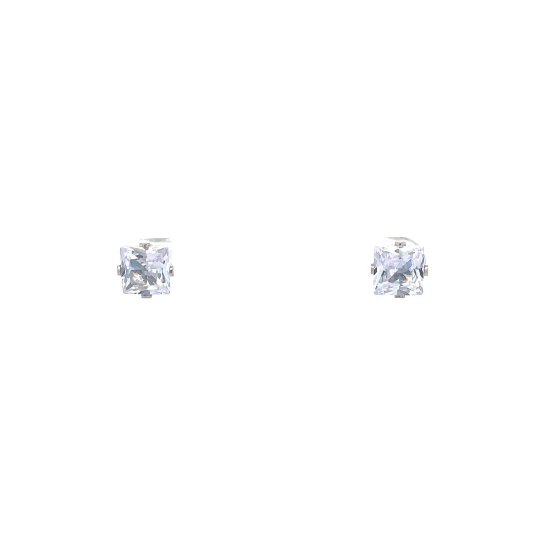 The One Jewelry Screw Back CZ Square Earrings - Beauty Exchange Beauty Supply