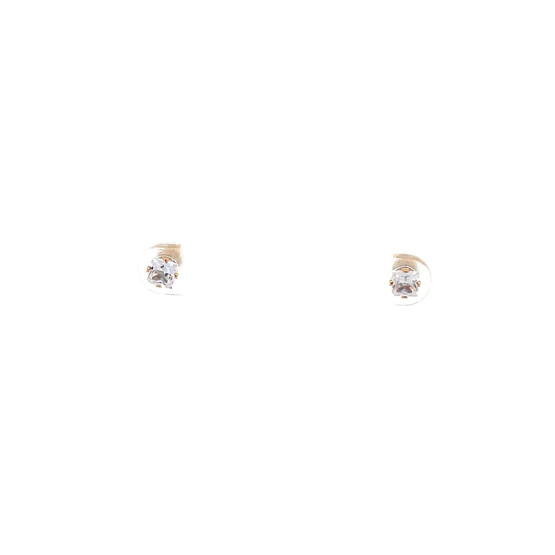 The One Jewelry Screw Back CZ Square Earrings - Beauty Exchange Beauty Supply