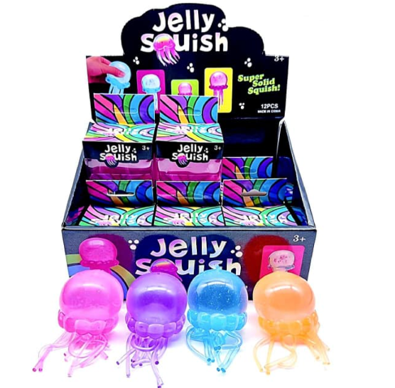Transparent Glitter Jellyfish Squishy Toy - Beauty Exchange Beauty Supply