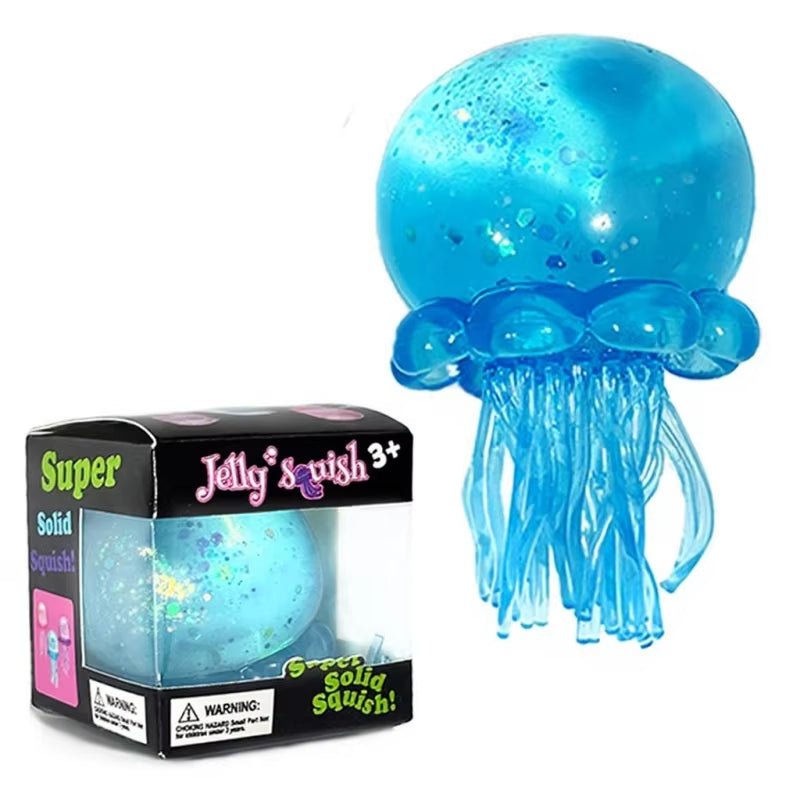 Transparent Glitter Jellyfish Squishy Toy - Beauty Exchange Beauty Supply