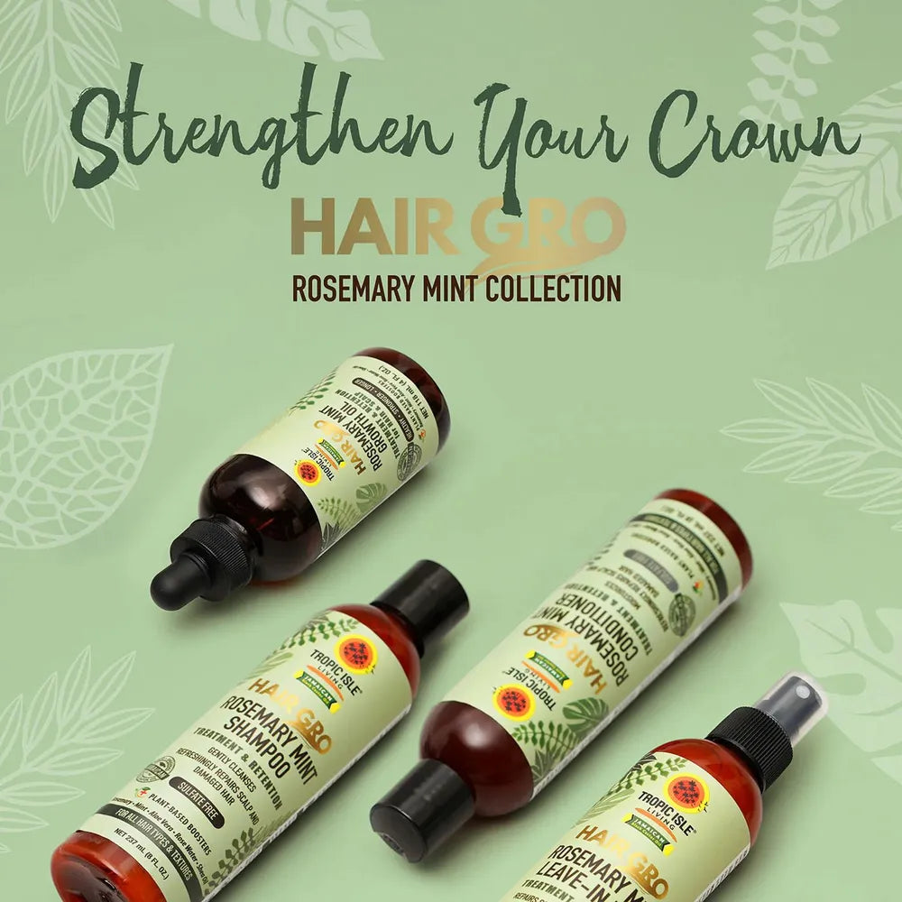 Tropic Isle Hair Gro Rosemary Mint Growth Oil – 4 oz - Beauty Exchange Beauty Supply