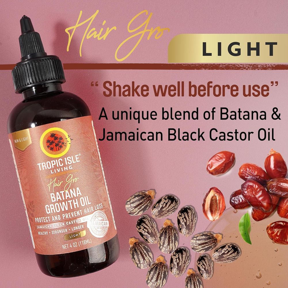 Tropical Isle Living Batana Growth Oil – 4 oz Original, Light - Beauty Exchange Beauty Supply