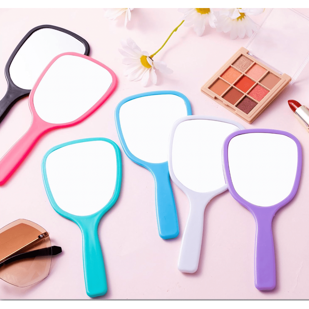 TV Hand Mirror – Q0702 | Compact Rectangular Styling Mirror with Handle - Beauty Exchange Beauty Supply