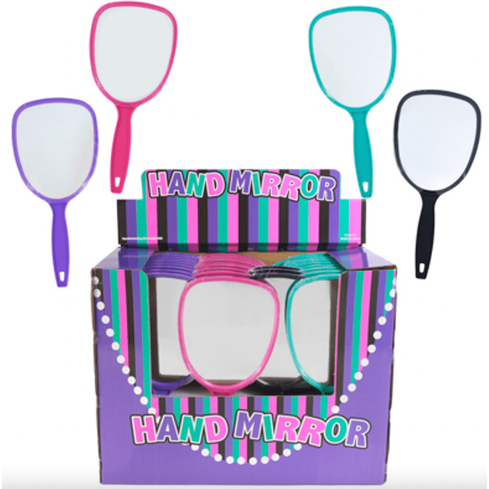 TV Hand Mirror – Q0702 | Compact Rectangular Styling Mirror with Handle - Beauty Exchange Beauty Supply