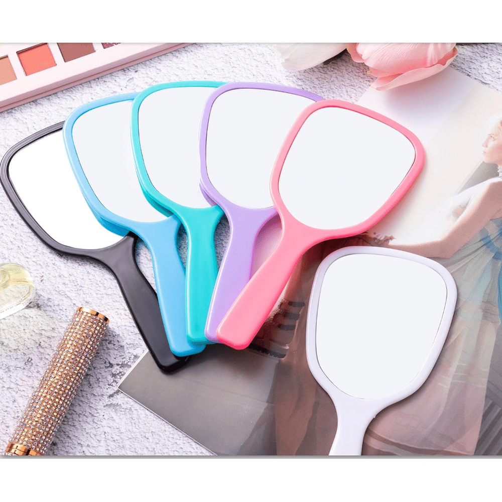 TV Hand Mirror – Q0702 | Compact Rectangular Styling Mirror with Handle - Beauty Exchange Beauty Supply