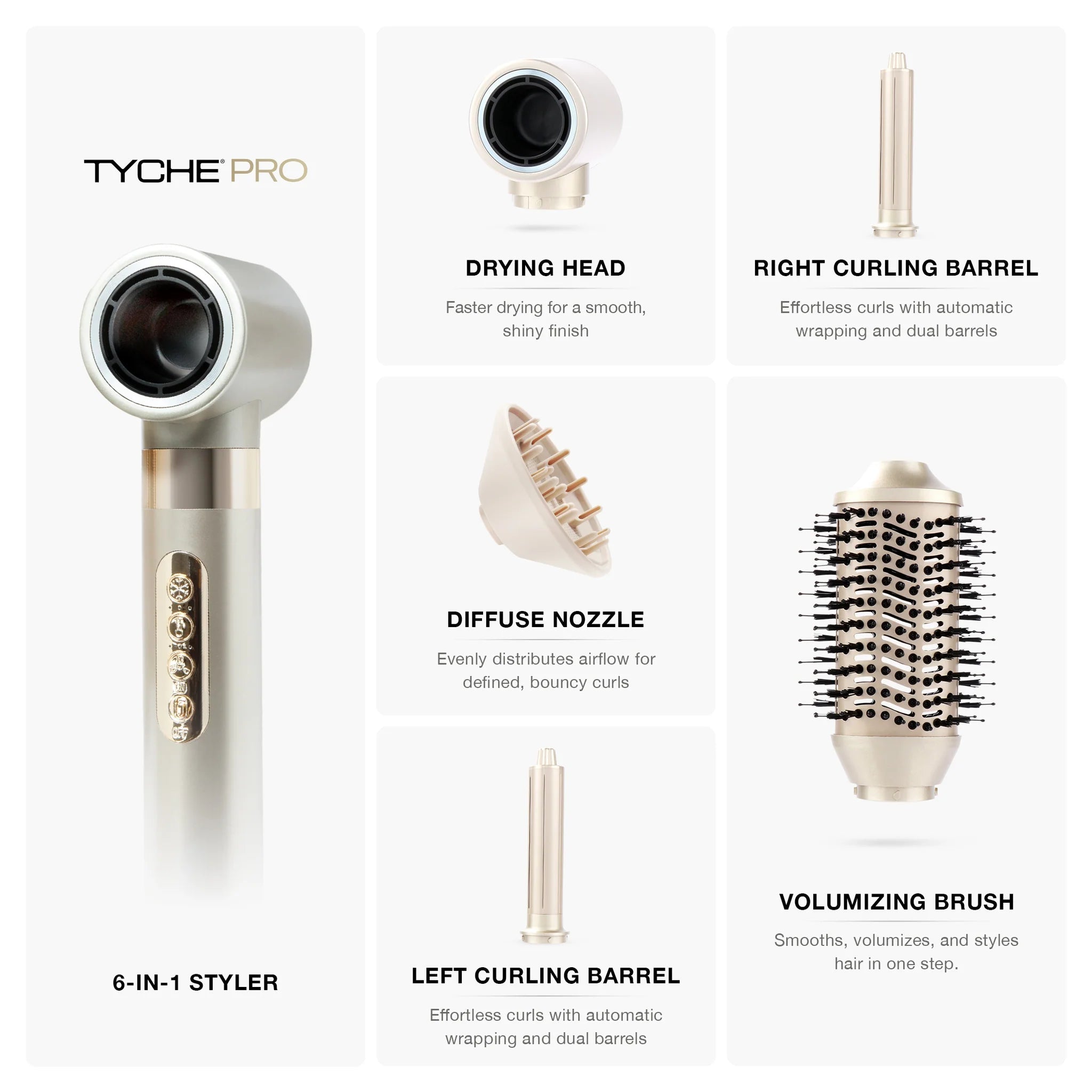 Tyche Pro – 6-in-1 Styler - Beauty Exchange Beauty Supply