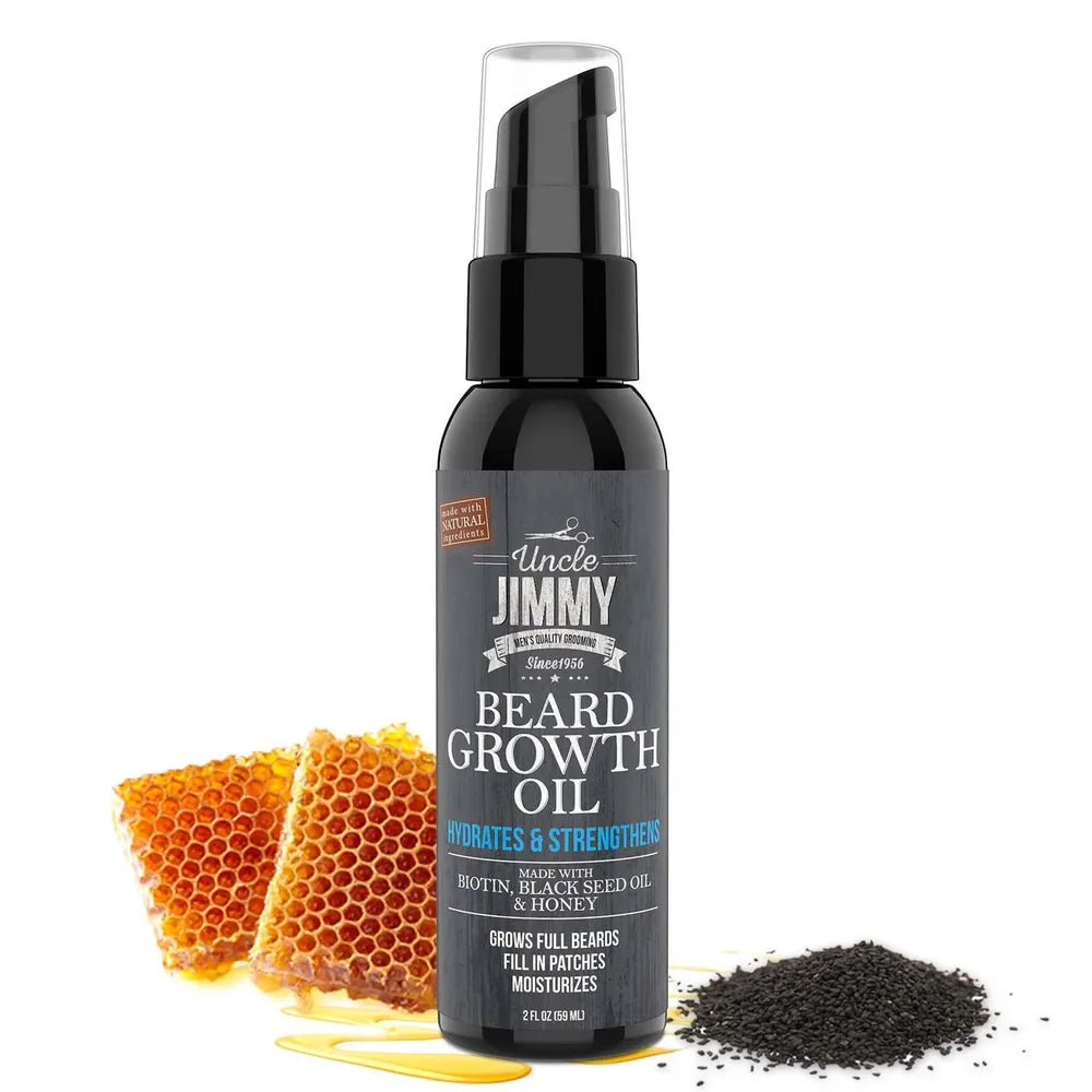 Uncle Jimmy Beard Oil & Growth Oil – 2oz - Beauty Exchange Beauty Supply