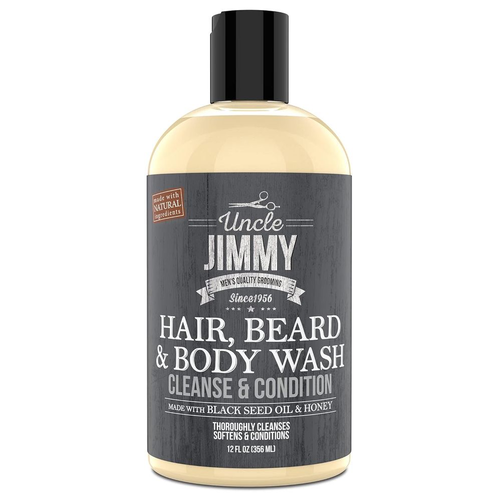 Uncle Jimmy Hair, Beard & Body Wash – 12 oz - Beauty Exchange Beauty Supply