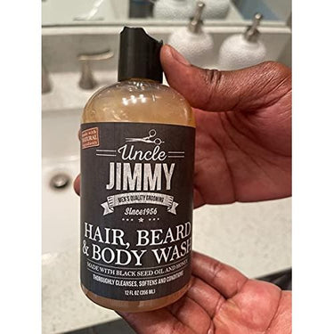 Uncle Jimmy Hair, Beard & Body Wash – 12 oz - Beauty Exchange Beauty Supply