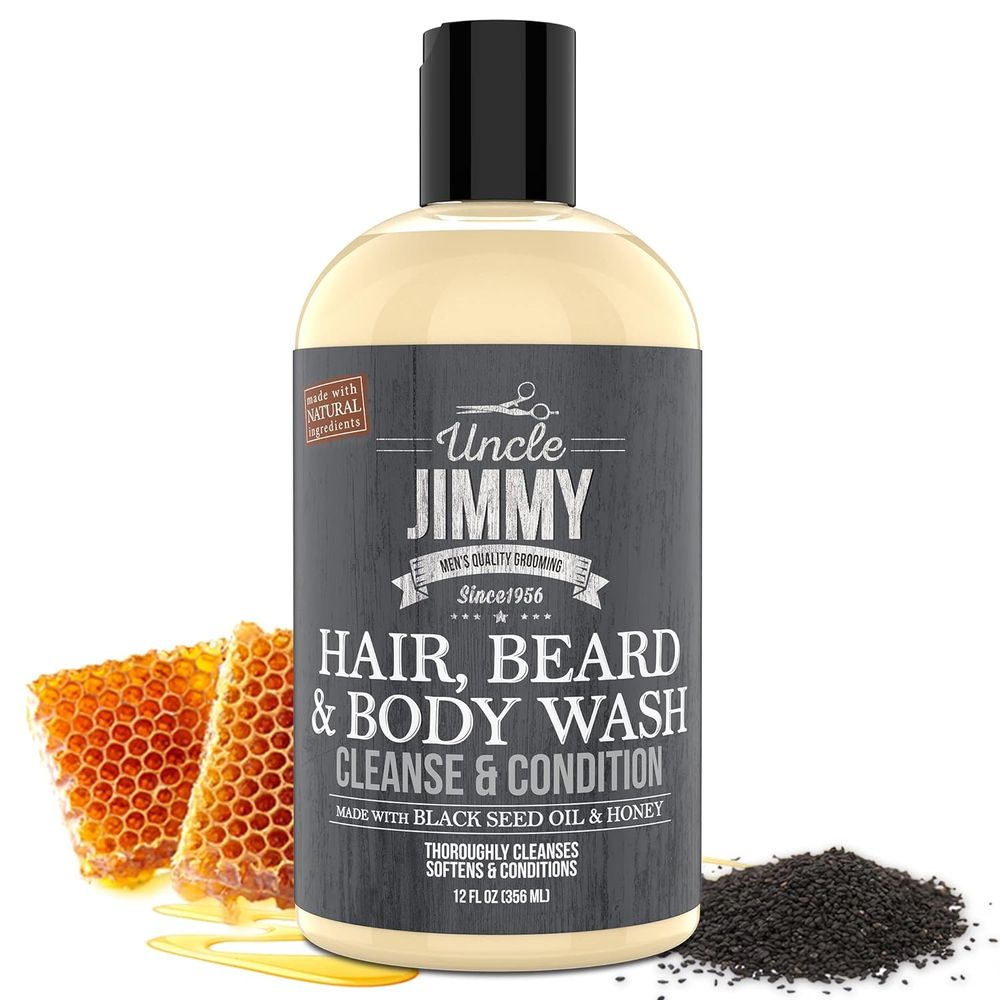 Uncle Jimmy Hair, Beard & Body Wash – 12 oz - Beauty Exchange Beauty Supply