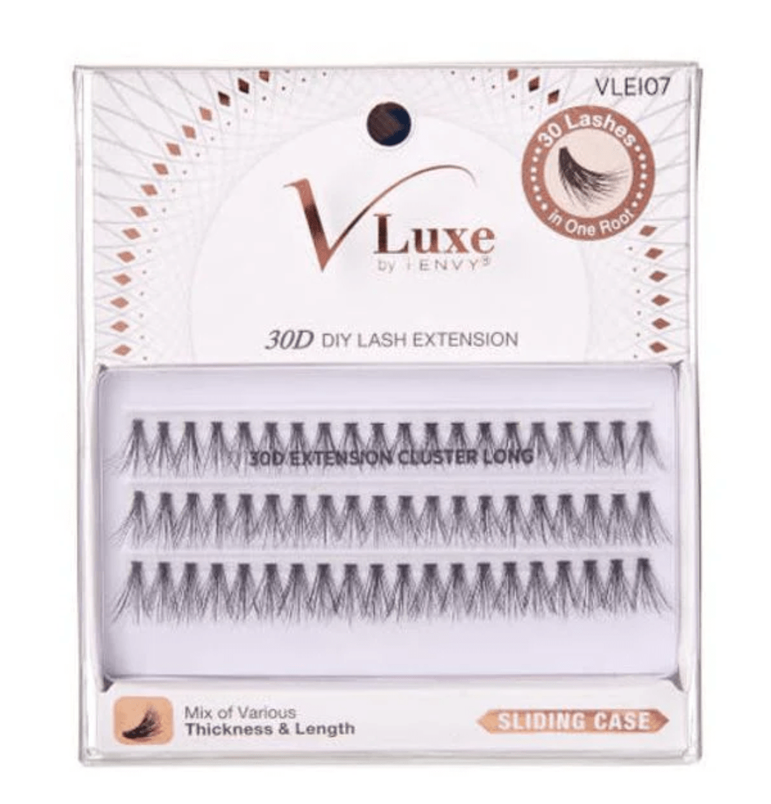 V - Luxe by i - ENVY 30D Extension Cluster Lashes – Styles 06 to 13 - Beauty Exchange Beauty Supply
