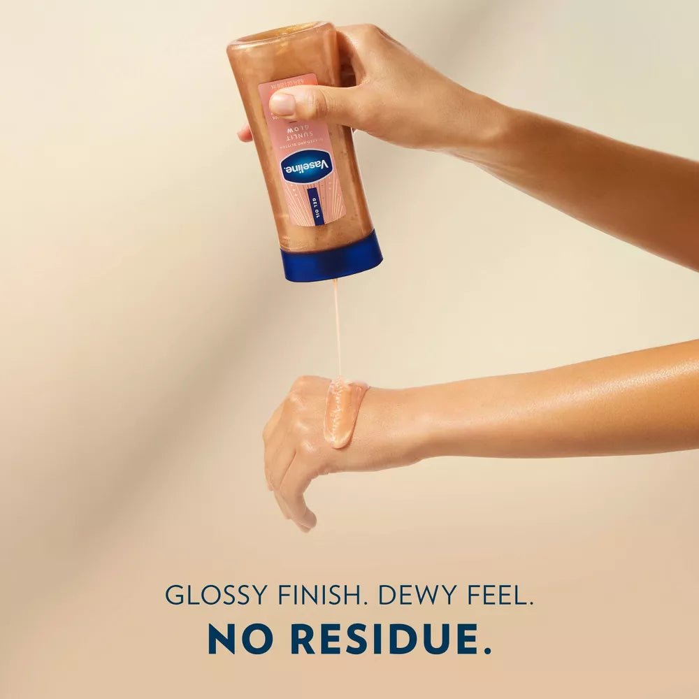 Vaseline Glazed & Glisten Vanilla Cocoa Shimmering Gel Body Oil – 6.8oz - Beauty Exchange Beauty Supply
