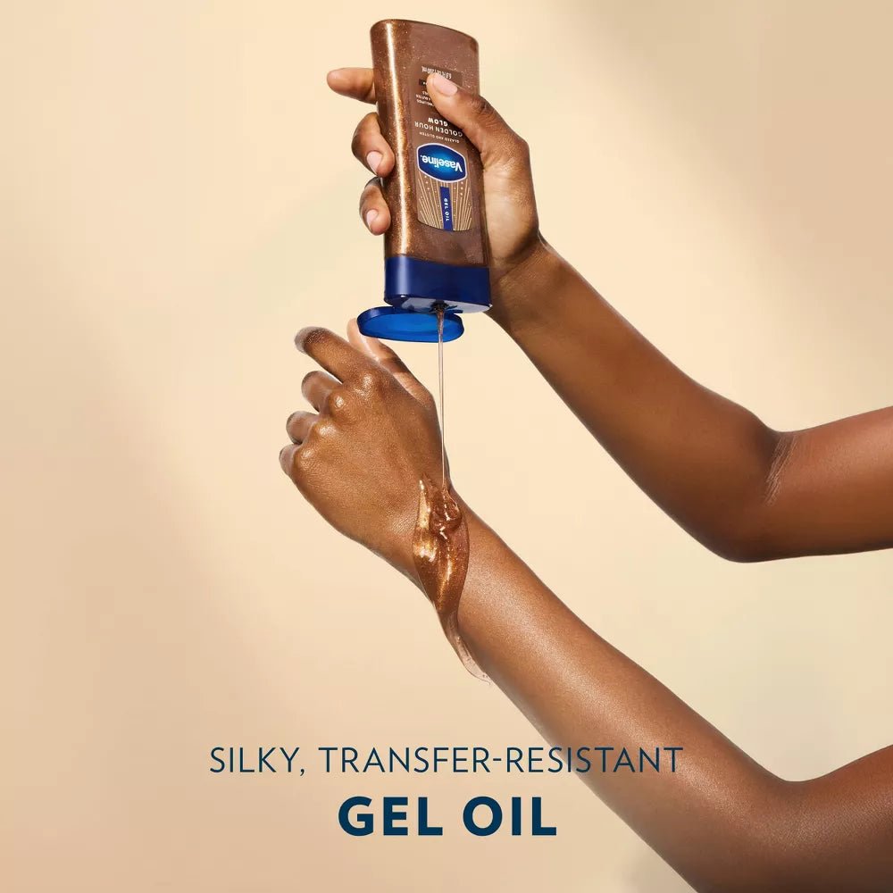 Vaseline Glazed & Glisten Vanilla Cocoa Shimmering Gel Body Oil – 6.8oz - Beauty Exchange Beauty Supply