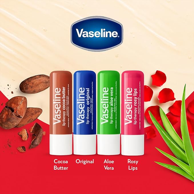 Vaseline Lip Therapy 4 - Pack, Moisturizing Balm with Vitamin E - Beauty Exchange Beauty Supply
