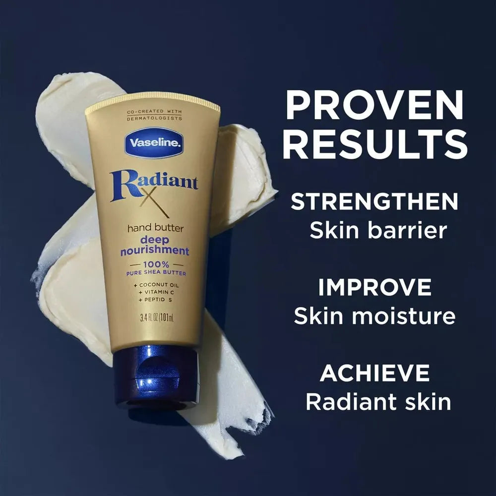 Vaseline Radiant X Deep Nourish Hand Butter – 3.4 oz - Beauty Exchange Beauty Supply