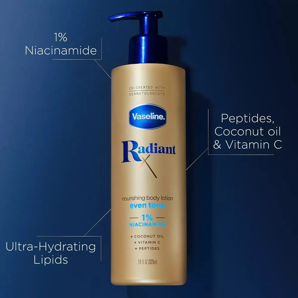 Vaseline Radiant X Even Tone Lotion – 11 oz - Beauty Exchange Beauty Supply