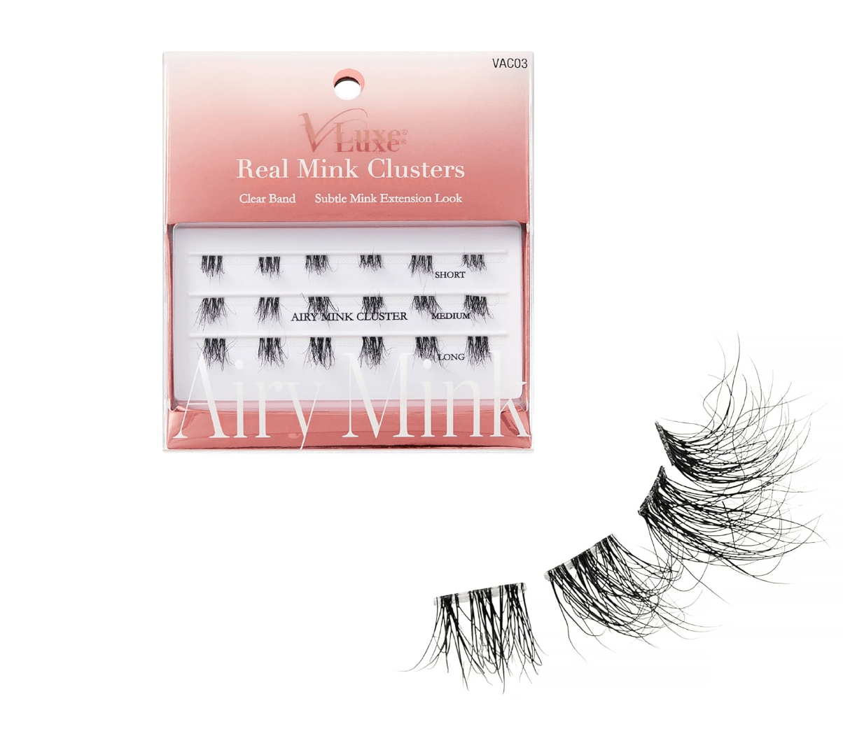 VLuxe & i - ENVY Real Mink Lash Clusters –Fluffy Extension - Beauty Exchange Beauty Supply