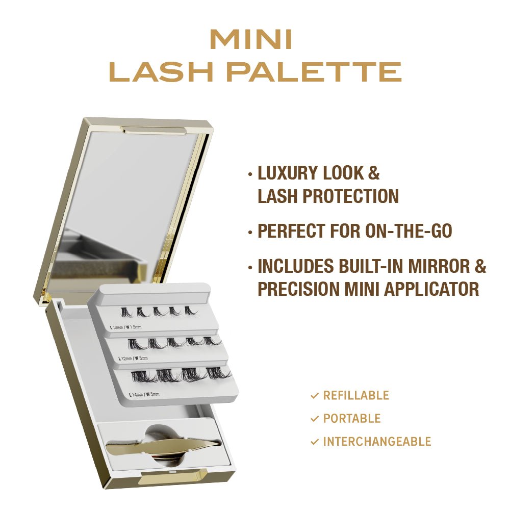 VLuxe Mini Lash Palette – Refillable Travel Kit - Beauty Exchange Beauty Supply