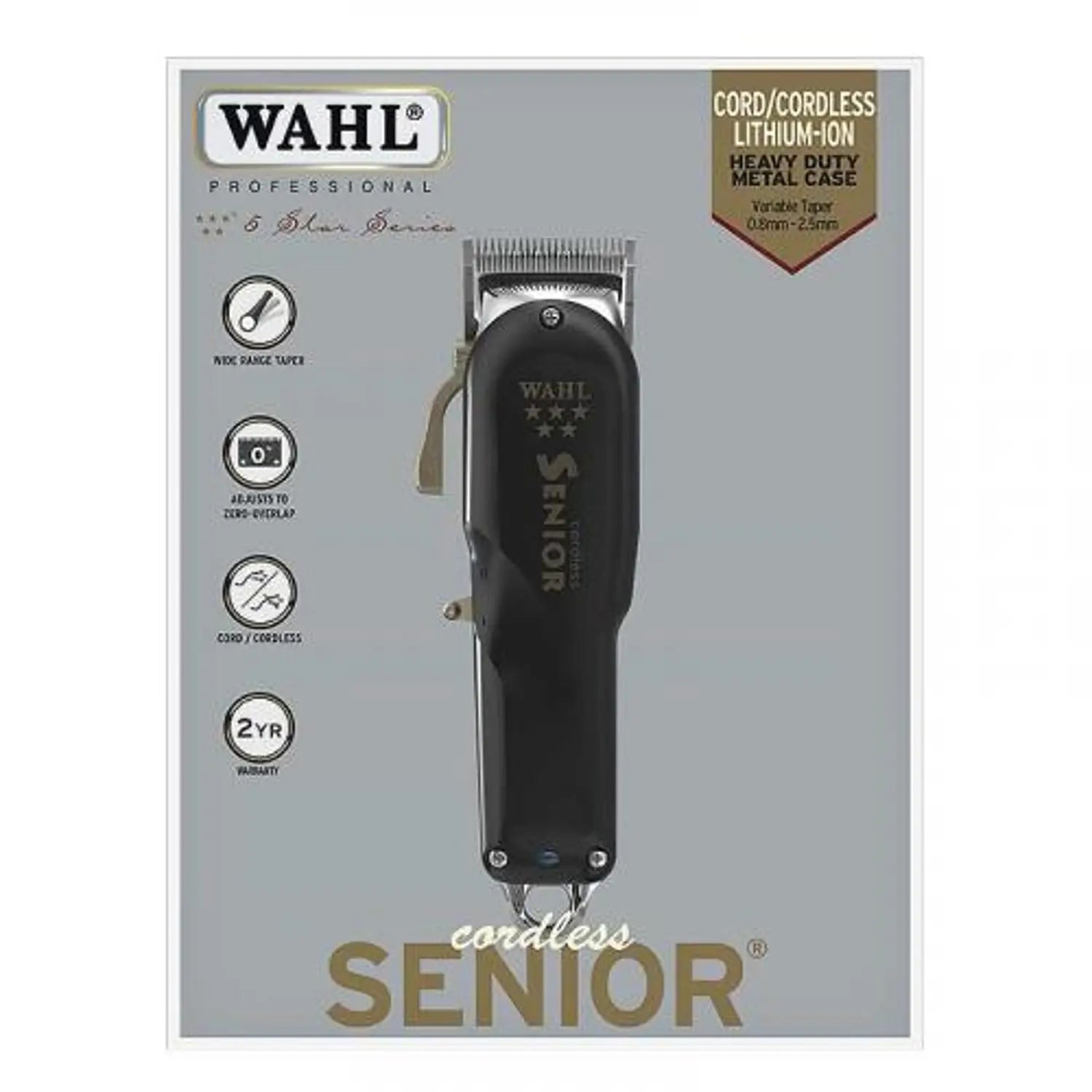 Wahl 5 Star Lithium - ion Cordless Senior Clipper – Black - Beauty Exchange Beauty Supply